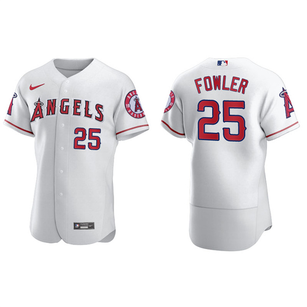 Men's Los Angeles Angels Dexter Fowler White Authentic Home Jersey