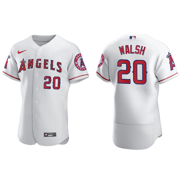Men's Los Angeles Angels Jared Walsh White Authentic Home Jersey