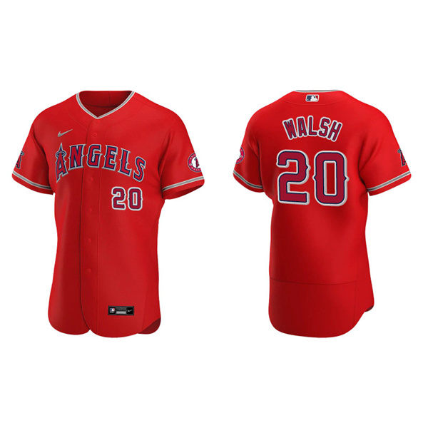 Men's Los Angeles Angels Jared Walsh Red Authentic Jersey