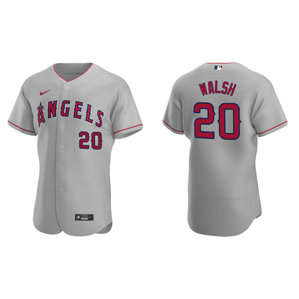Men's Los Angeles Angels Jared Walsh Gray Authentic Road Jersey