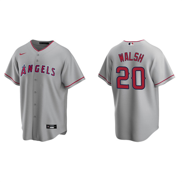 Men's Los Angeles Angels Jared Walsh Gray Replica Road Jersey