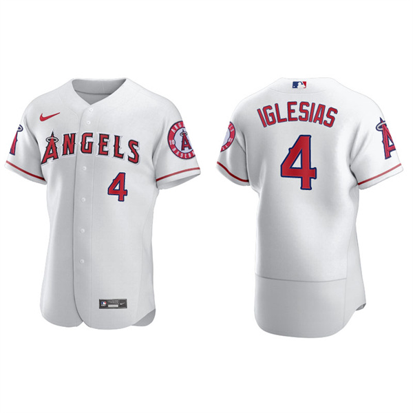 Men's Los Angeles Angels Jose Iglesias White Authentic Home Jersey