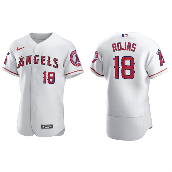 Men's Los Angeles Angels Jose Rojas White Authentic Home Jersey