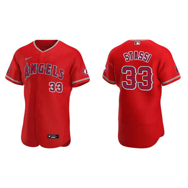 Men's Los Angeles Angels Max Stassi Red Authentic Jersey