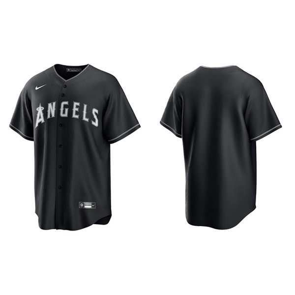 Men's Los Angeles Angels Black White Replica Official Jersey