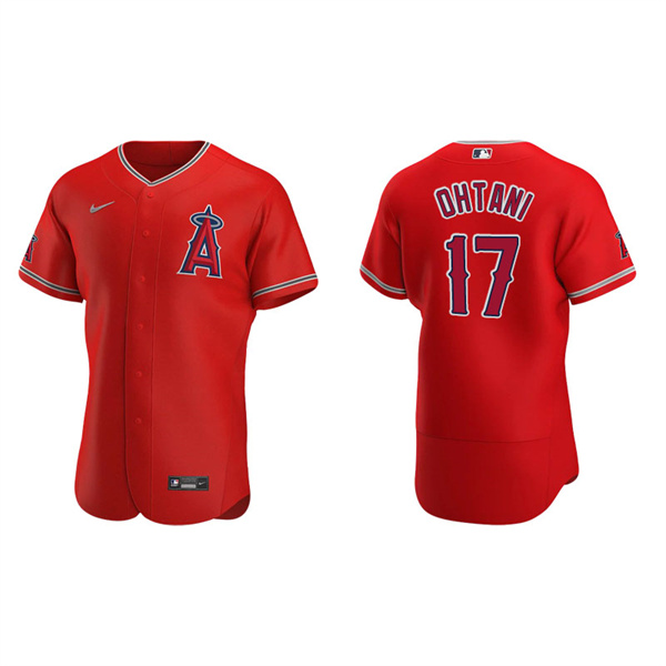 Men's Los Angeles Angels Shohei Ohtani Red Authentic Alternate Jersey