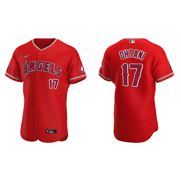 Men's Los Angeles Angels Shohei Ohtani Red Authentic Jersey