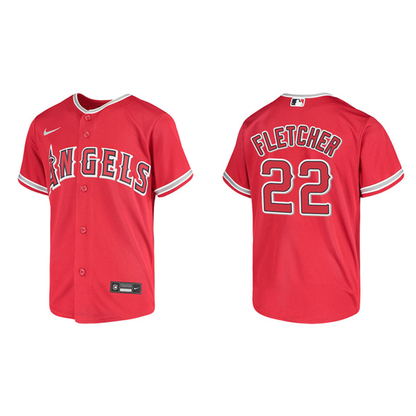 Youth David Fletcher Los Angeles Angels Red Replica Jersey