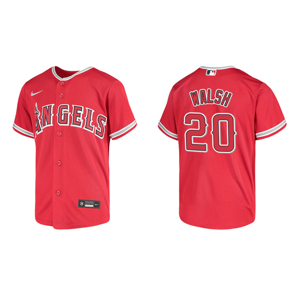 Youth Jared Walsh Los Angeles Angels Red Replica Jersey