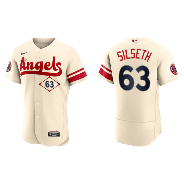 Men's Chase Silseth Angels Cream 2022 City Connect Authentic Team Jersey