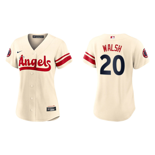 Women's Jared Walsh Angels Cream 2022 City Connect Replica Team Jersey