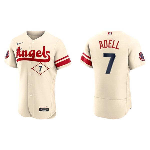 Men's Jo Adell Angels Cream 2022 City Connect Authentic Team Jersey