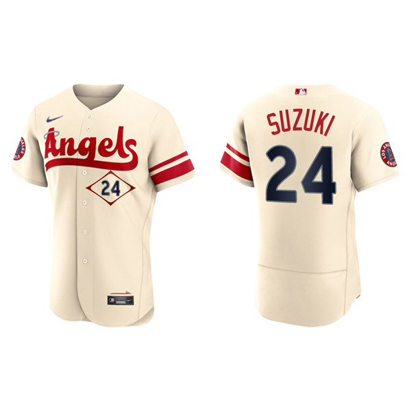 Men's Kurt Suzuki Angels Cream 2022 City Connect Authentic Team Jersey