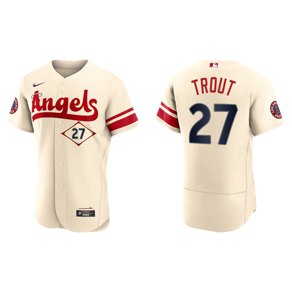 Men's Mike Trout Angels Cream 2022 City Connect Authentic Team Jersey