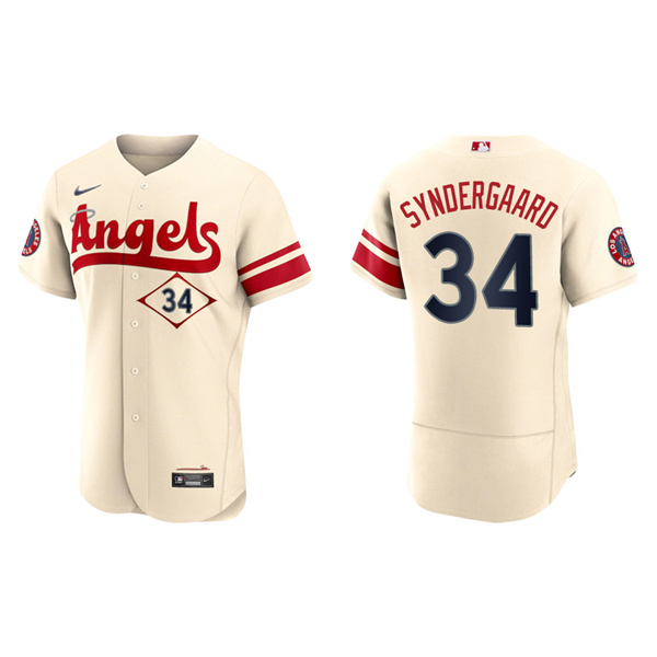 Men's Noah Syndergaard Angels Cream 2022 City Connect Authentic Team Jersey