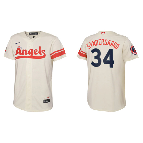 Youth Noah Syndergaard Angels Cream 2022 City Connect Replica Team Jersey