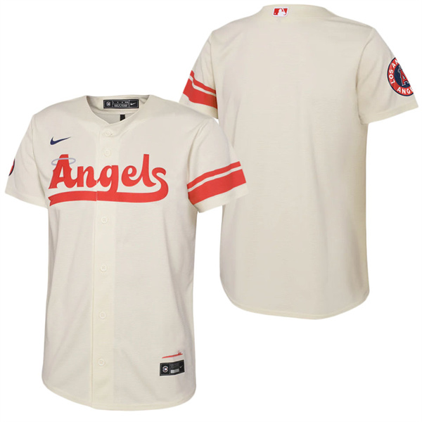 Youth Angels Cream 2022 City Connect Replica Team Jersey