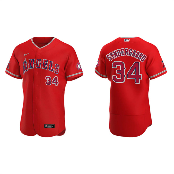 Men's Noah Syndergaard Los Angeles Angels Red Authentic Jersey