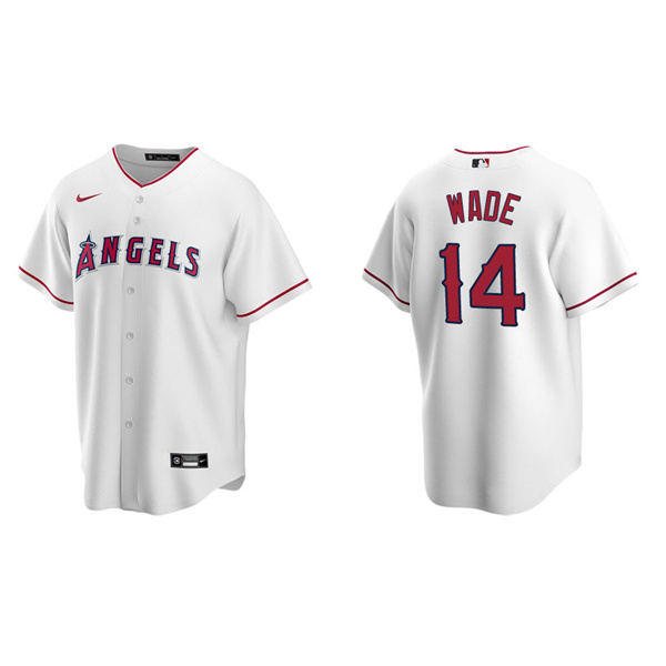 Men's Tyler Wade Los Angeles Angels White Replica Home Jersey