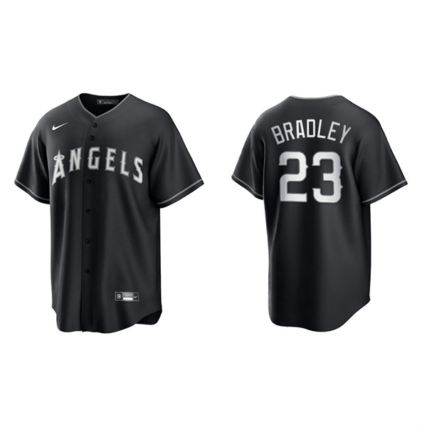Men's Los Angeles Angels Archie Bradley Black White Replica Official Jersey