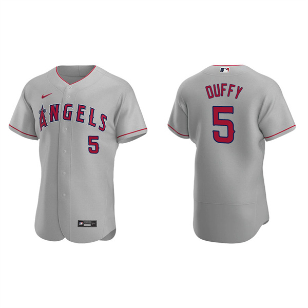 Men's Los Angeles Angels Matt Duffy Gray Authentic Road Jersey
