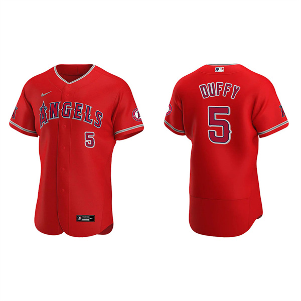 Men's Los Angeles Angels Matt Duffy Red Authentic Jersey
