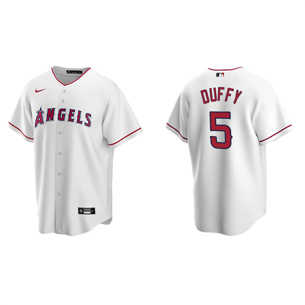 Men's Los Angeles Angels Matt Duffy White Replica Home Jersey