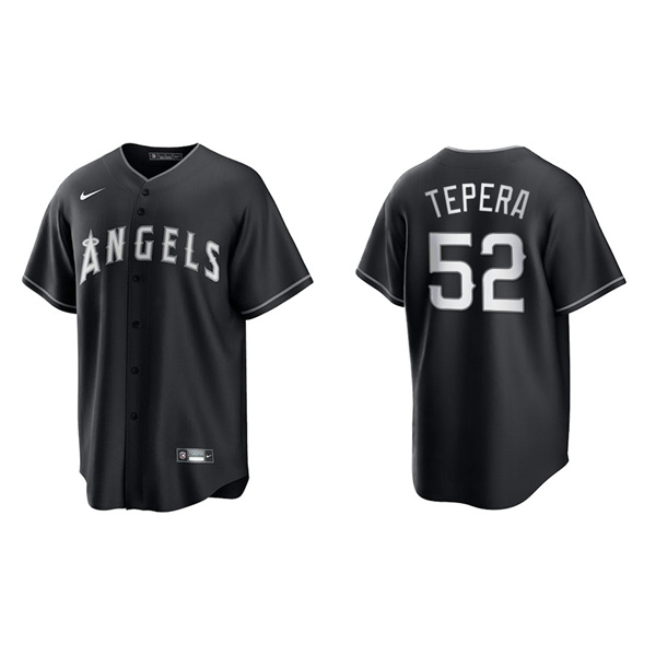 Men's Los Angeles Angels Ryan Tepera Black White Replica Official Jersey