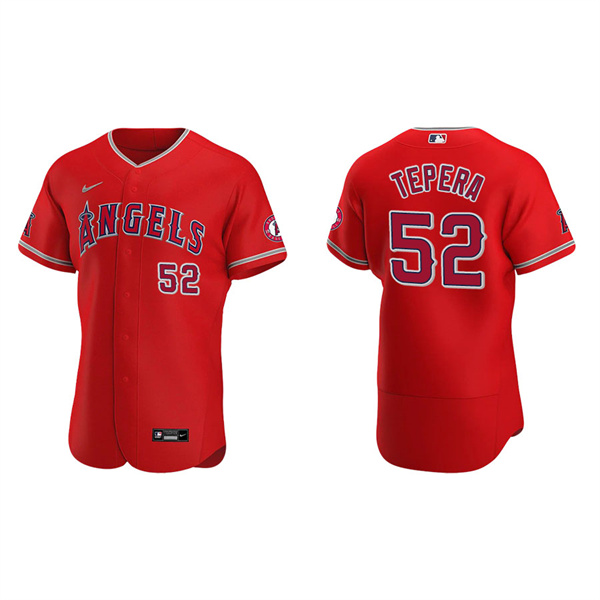 Men's Los Angeles Angels Ryan Tepera Red Authentic Jersey