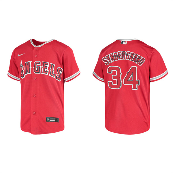 Youth Noah Syndergaard Los Angeles Angels Red Replica Jersey
