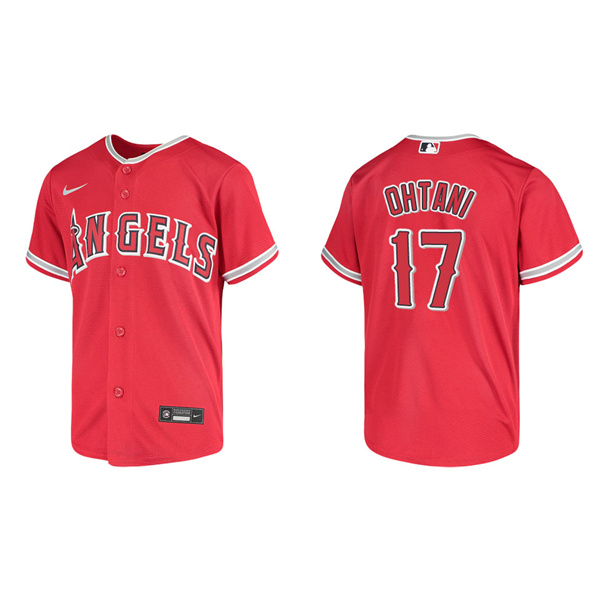Youth Shohei Ohtani Los Angeles Angels Red Replica Jersey