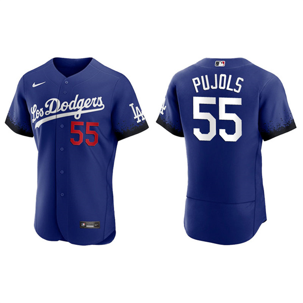 Men's Los Angeles Dodgers Albert Pujols Royal 2021 City Connect Authentic Jersey