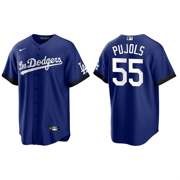 Men's Los Angeles Dodgers Albert Pujols Royal 2021 City Connect Replica Jersey