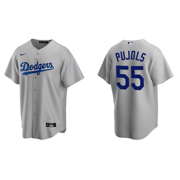Men's Los Angeles Dodgers Albert Pujols Gray Replica Alternate Jersey