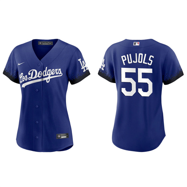 Women's Los Angeles Dodgers Albert Pujols Royal 2021 City Connect Replica Jersey