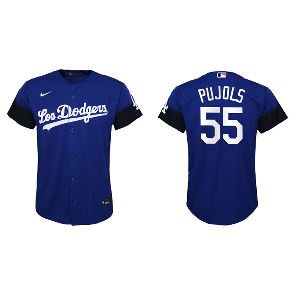 Youth Los Angeles Dodgers Albert Pujols Royal 2021 City Connect Replica Jersey