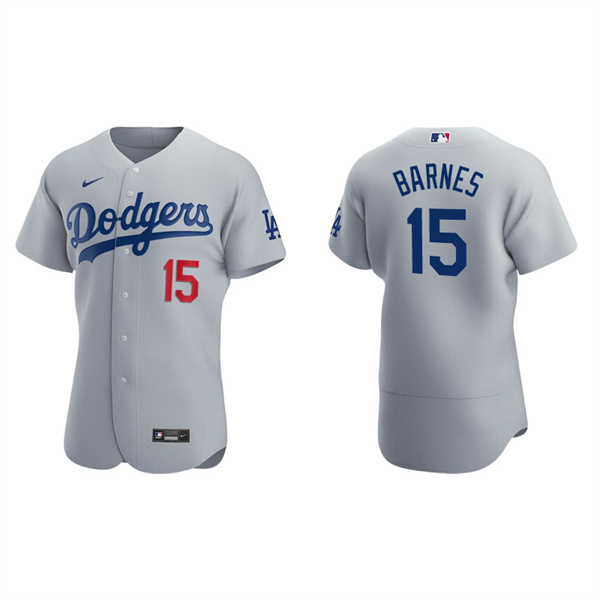 Men's Los Angeles Dodgers Austin Barnes Gray Authentic Alternate Jersey