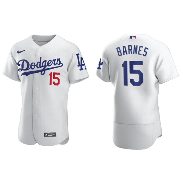 Men's Los Angeles Dodgers Austin Barnes White Authentic Home Jersey