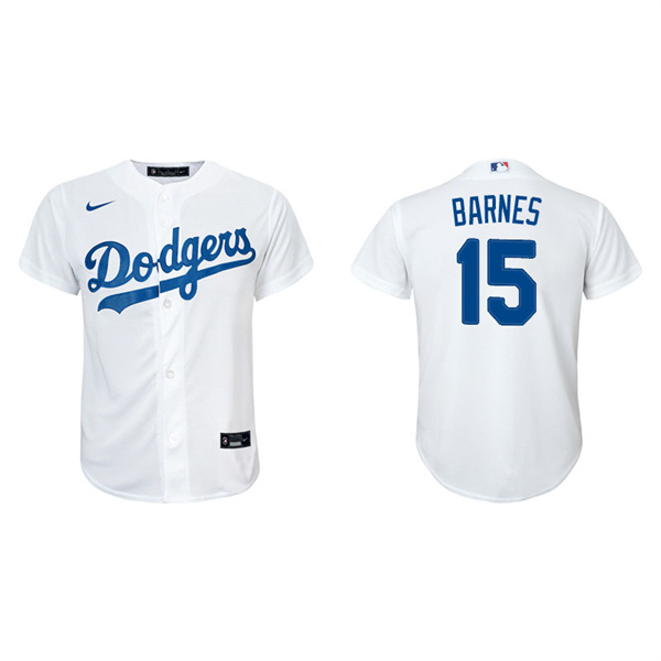 Youth Los Angeles Dodgers Austin Barnes White Replica Home Jersey