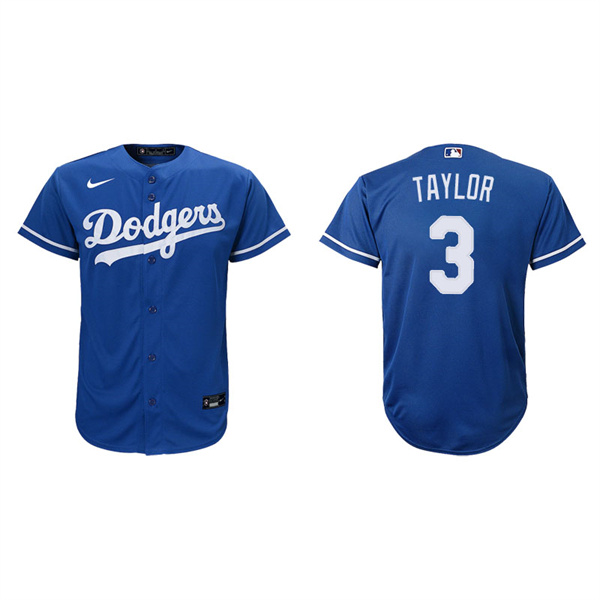 Youth Los Angeles Dodgers Chris Taylor Royal Replica Alternate Jersey