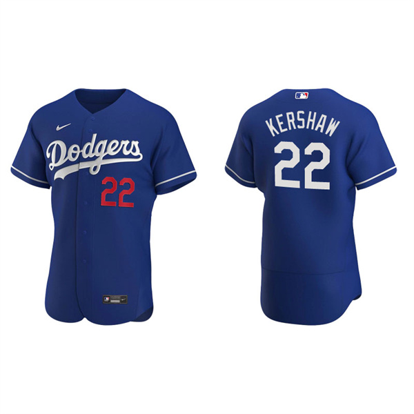 Men's Los Angeles Dodgers Clayton Kershaw Royal Authentic Alternate Jersey
