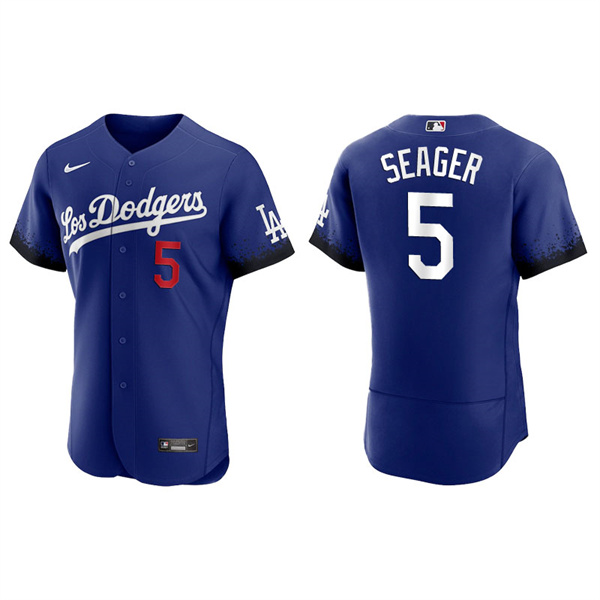 Men's Los Angeles Dodgers Corey Seager Royal 2021 City Connect Authentic Jersey