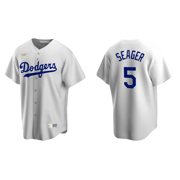 Men's Los Angeles Dodgers Corey Seager White Cooperstown Collection Home Jersey