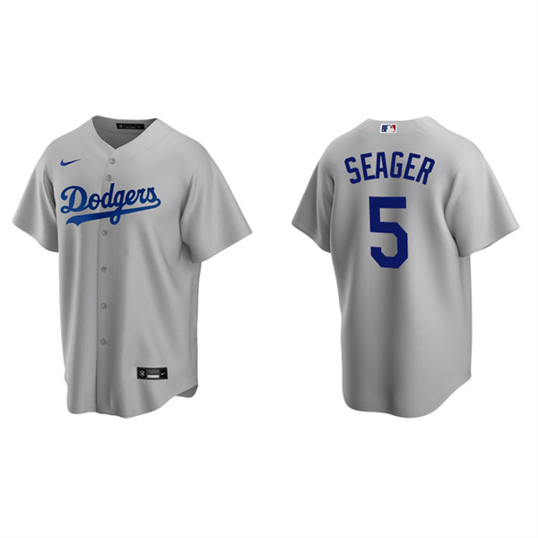 Men's Los Angeles Dodgers Corey Seager Gray Replica Alternate Jersey