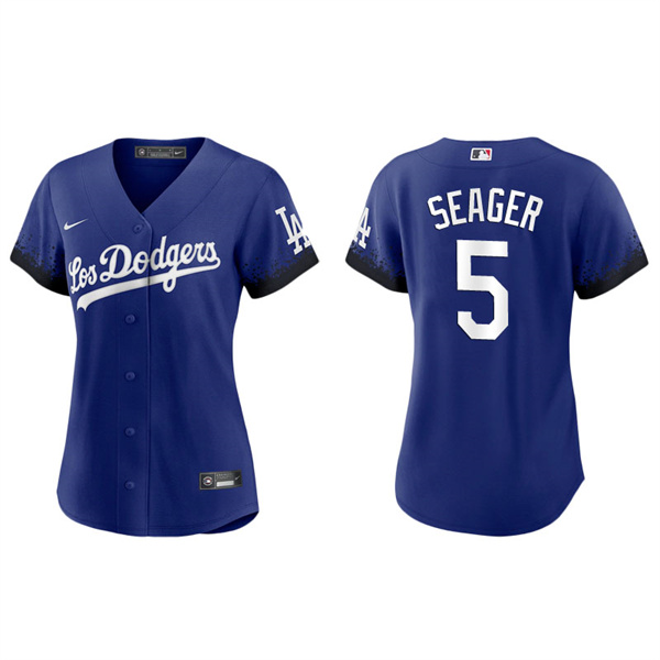 Women's Los Angeles Dodgers Corey Seager Royal 2021 City Connect Replica Jersey
