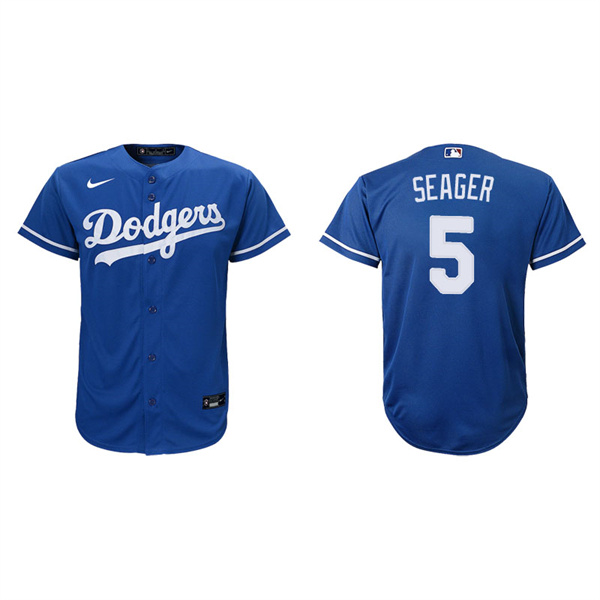 Youth Los Angeles Dodgers Corey Seager Royal Replica Alternate Jersey