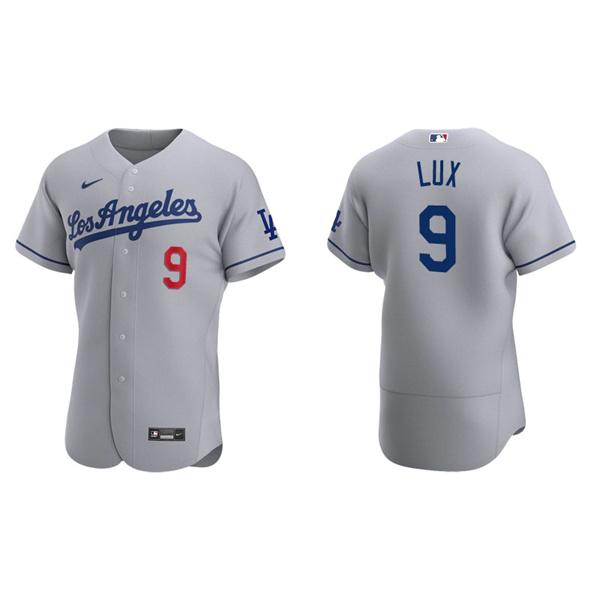 Men's Los Angeles Dodgers Gavin Lux Gray Authentic Road Jersey