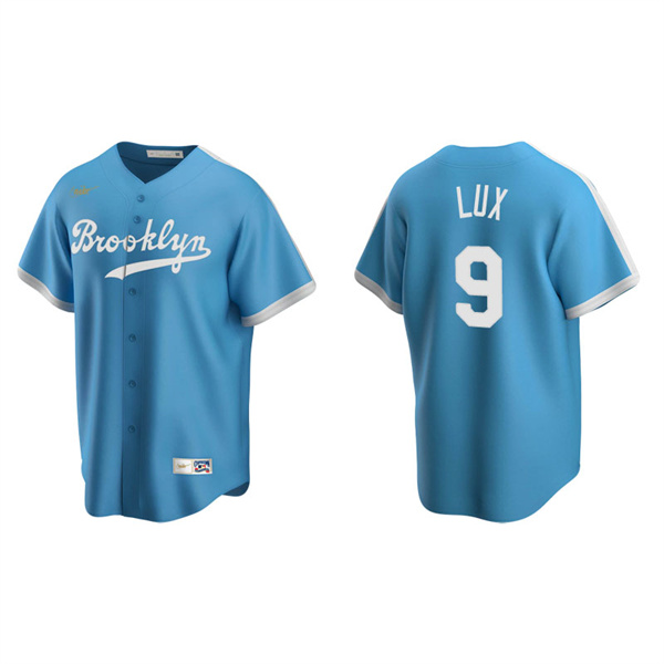 Men's Los Angeles Dodgers Gavin Lux Light Blue Cooperstown Collection Alternate Jersey