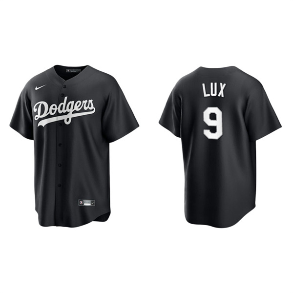 Men's Los Angeles Dodgers Gavin Lux Black White Replica Official Jersey