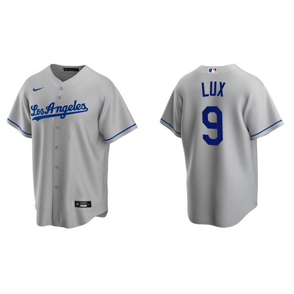 Men's Los Angeles Dodgers Gavin Lux Gray Replica Road Jersey
